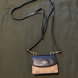 Coach Black and Tan Mini Bag